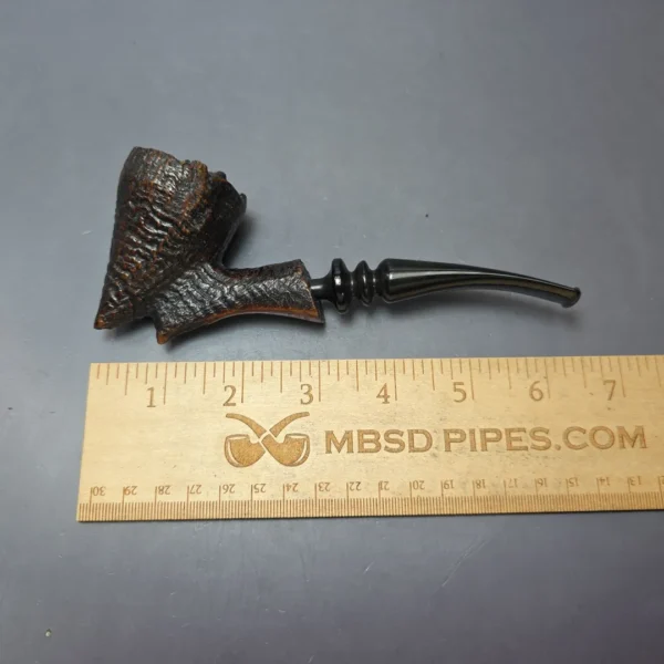 Ben Wade (Preben Holm) Danish Hand Model 100 Sandblasted Freehand Pickaxe Estate Briar Pipe, Danish Estates - Image 8
