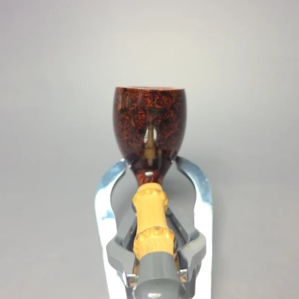 Emiliano Smooth Elf Sphinx w/ Bamboo & Fossilized Whale Spine Handmade Briar Pipe, New - Image 6