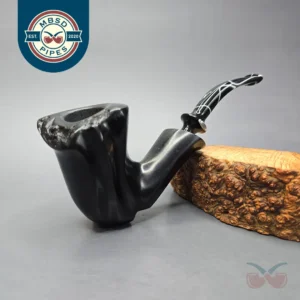 Nording Black Smooth Freehand Estate Briar Pipe, Unsmoked