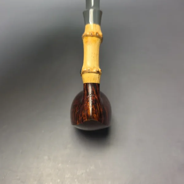 Emiliano Smooth Elf Sphinx w/ Bamboo & Fossilized Whale Spine Handmade Briar Pipe, New - Image 9