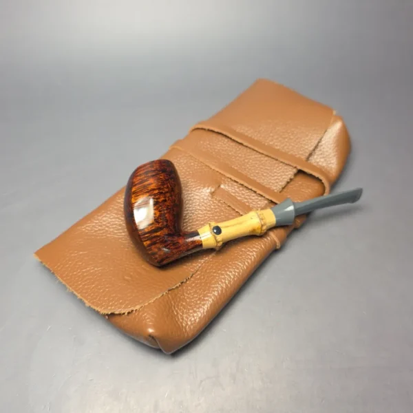 Emiliano Smooth Elf Sphinx w/ Bamboo & Fossilized Whale Spine Handmade Briar Pipe, New - Image 13