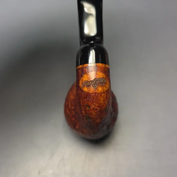 Moonshine MS12L Sandblasted Long Stem Grapeshot w/ Black stem Briar Pipe, New - Image 9