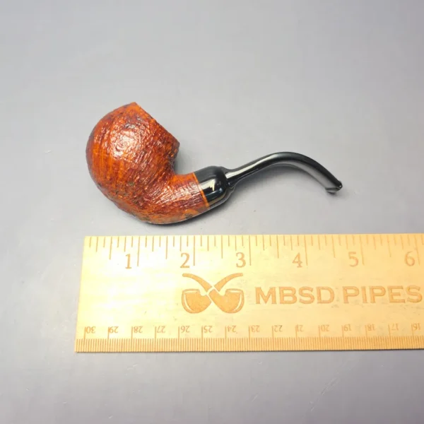 Moonshine MS12L Sandblasted Long Stem Grapeshot w/ Black stem Briar Pipe, New - Image 10