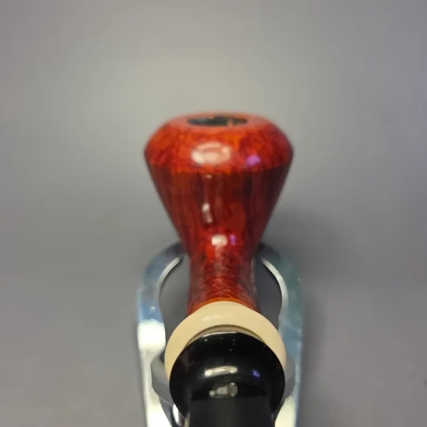 Sebastian Heck Partially Sandblasted Rhodesian w/ Ivorite Handmade Briar Pipe, New - Image 6