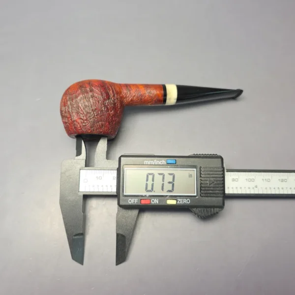 Emiliano Contrast Sandblasted Prince w/ Giraffe Bone Handmade Briar Pipe, New - Image 12