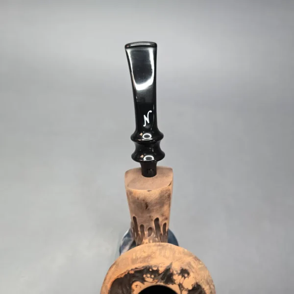 Nording Spruce Matte Partially Rusticated Freehand Estate Briar Pipe, Unsmoked - Image 7