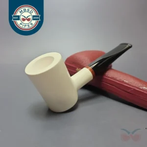 MBSD Meerschaum Deluxe Smooth Poker Block Meerschaum, Pipe Briar-Mortise, New