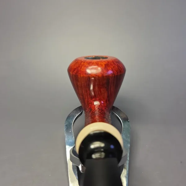 Sebastian Heck Partially Sandblasted Rhodesian w/ Ivorite Handmade Briar Pipe, New - Image 7