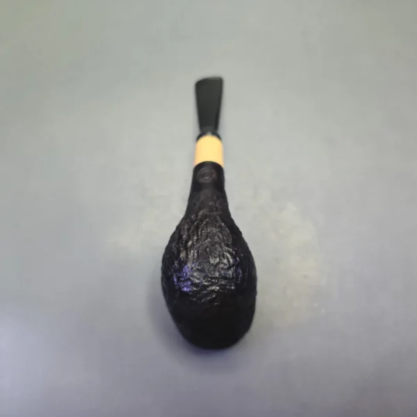 MBSD Briars by Piero Vitale Black Rusticated Billiard w/ Boxwood, Briar Pipe, New - Image 11