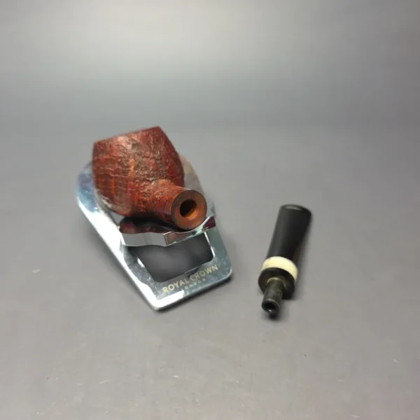 Emiliano Contrast Sandblasted Prince w/ Giraffe Bone Handmade Briar Pipe, New - Image 13