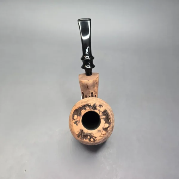 Nording Spruce Matte Partially Rusticated Freehand Estate Briar Pipe, Unsmoked - Image 8