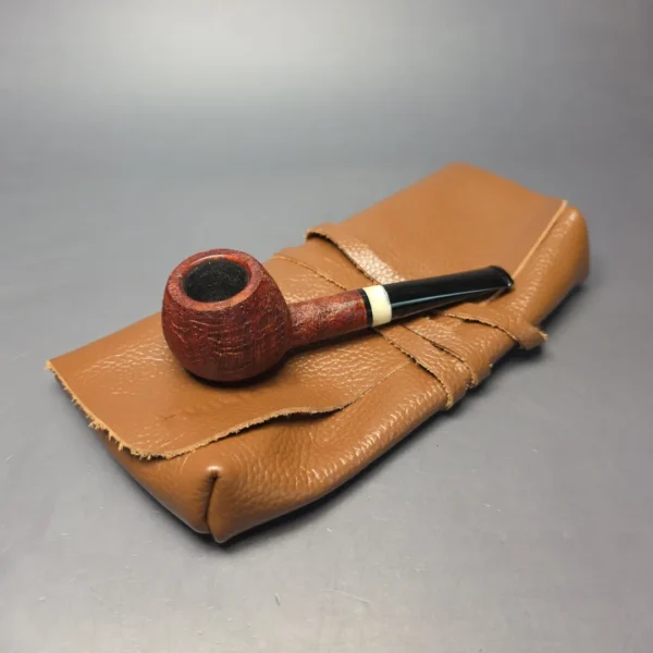 Emiliano Contrast Sandblasted Prince w/ Giraffe Bone Handmade Briar Pipe, New - Image 14