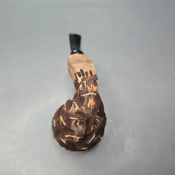 Nording Spruce Matte Partially Rusticated Freehand Estate Briar Pipe, Unsmoked - Image 9