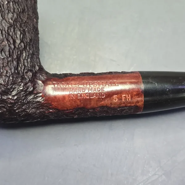 James Upshall Bark Group 5 Rusticated Dublin Estate Briar Pipe, Unsmoked - Image 10