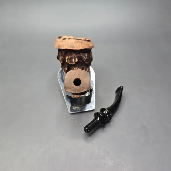 Nording Spruce Matte Partially Rusticated Freehand Estate Briar Pipe, Unsmoked - Image 13