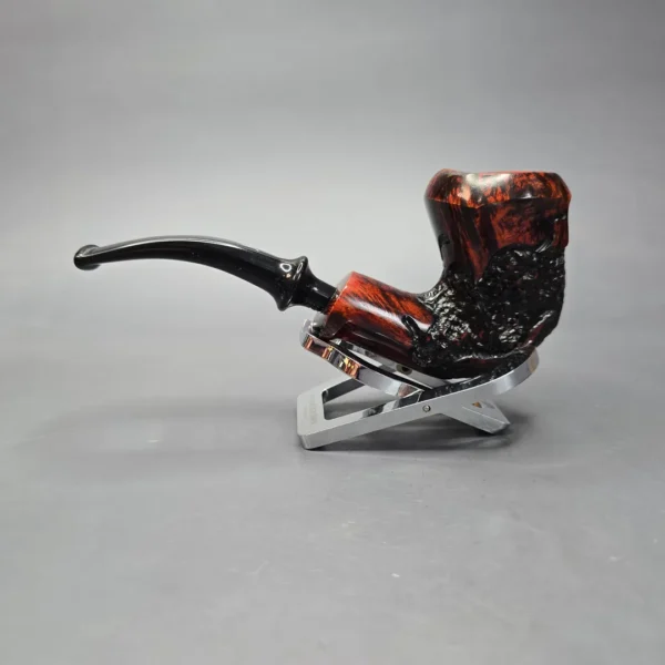 Nording Moss Partially Rusticated Freehand Estate Briar Pipe, Unsmoked - Image 4
