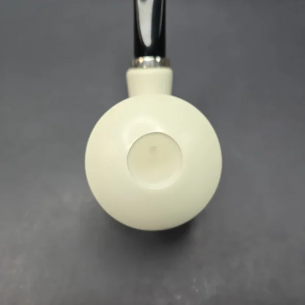 MBSD Meerschaum Silver Smooth Dublin Reverse Calabash Block Meerschaum Pipe, New - Image 7