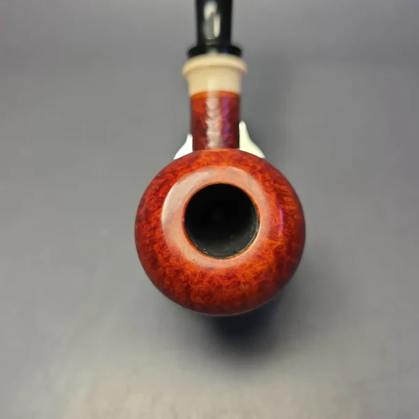 Sebastian Heck Partially Sandblasted Rhodesian w/ Ivorite Handmade Briar Pipe, New - Image 8