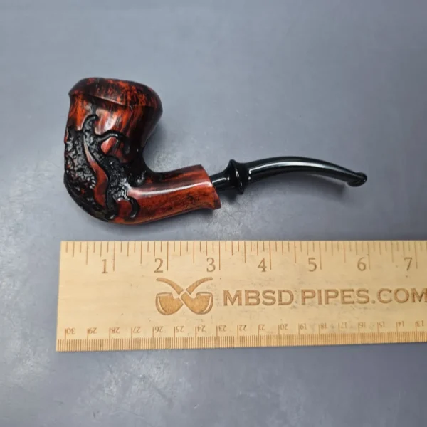 Nording Moss Partially Rusticated Freehand Estate Briar Pipe, Unsmoked - Image 11