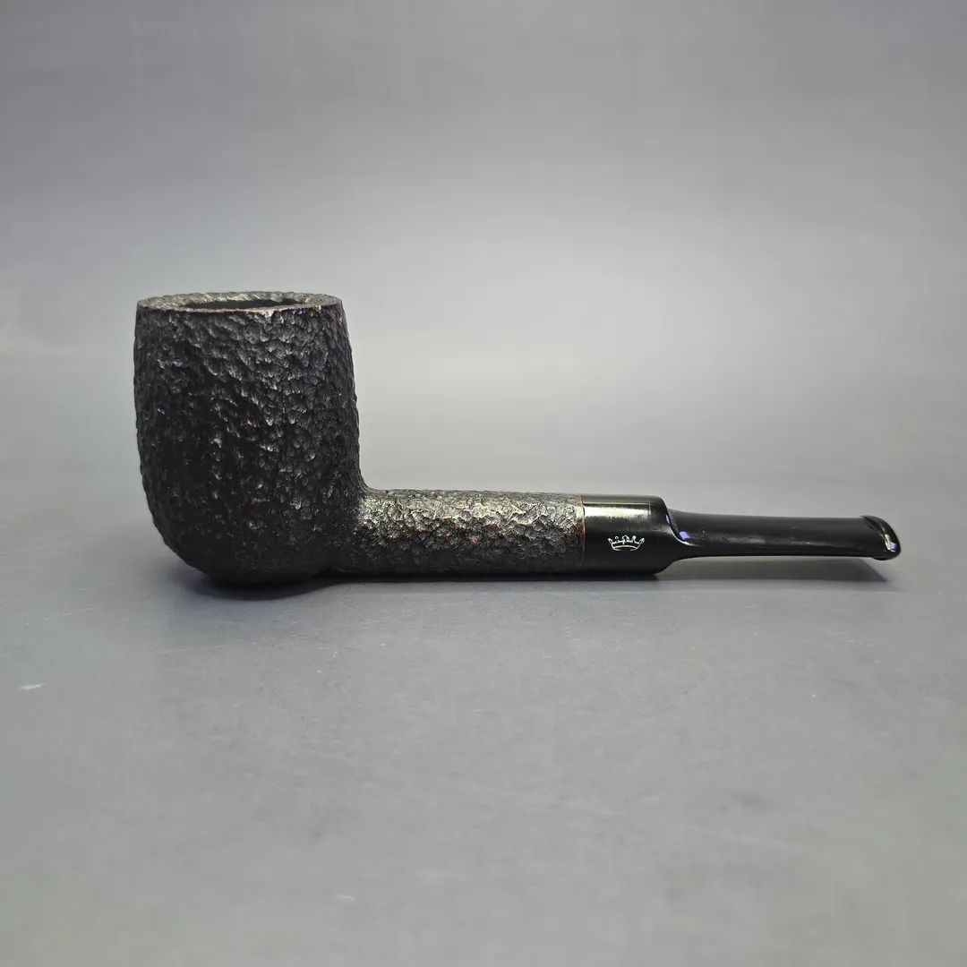 Savinelli Baronet Bruyere 114 EX Rusticated Billiard Estate Briar Pipe, Unsmoked - Image 2