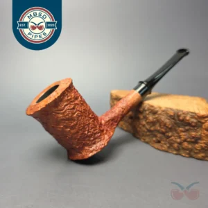 Nate King Natural Sandblasted "Eastwood" Stack Handmade Briar Pipe, New
