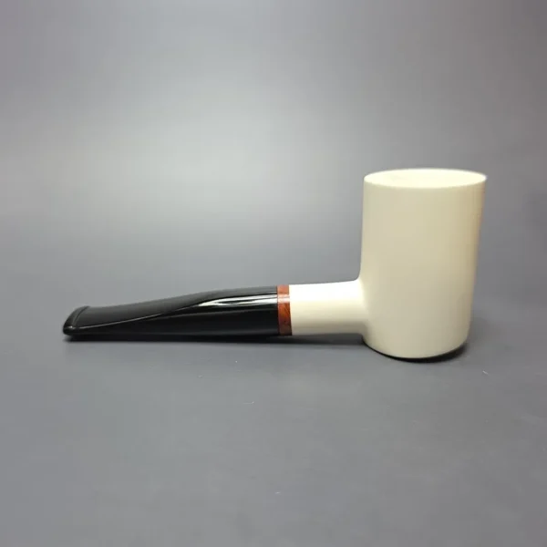 MBSD Meerschaum Deluxe Smooth Poker Block Meerschaum, Pipe Briar-Mortise, New - Image 4