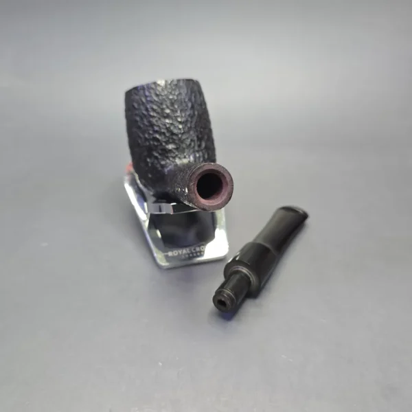 Savinelli Baronet Bruyere 114 EX Rusticated Billiard Estate Briar Pipe, Unsmoked - Image 13