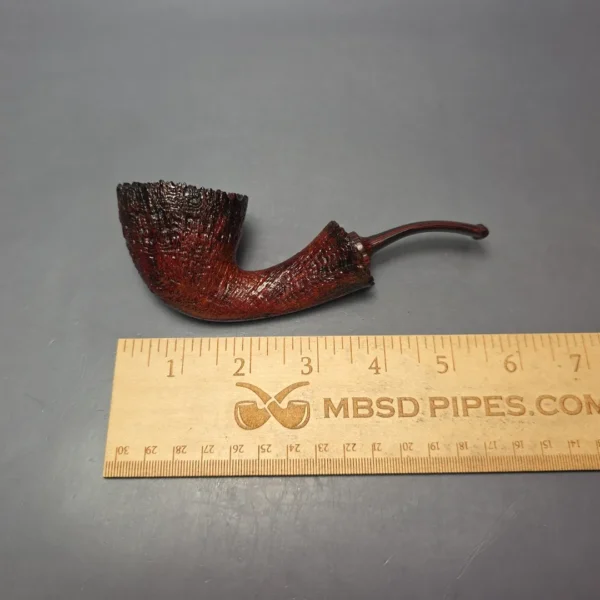 Papa Bear's Pipes by Tim Beaumont Sandblasted Fumed Dublin Handmade Briar Pipe, New - Image 11