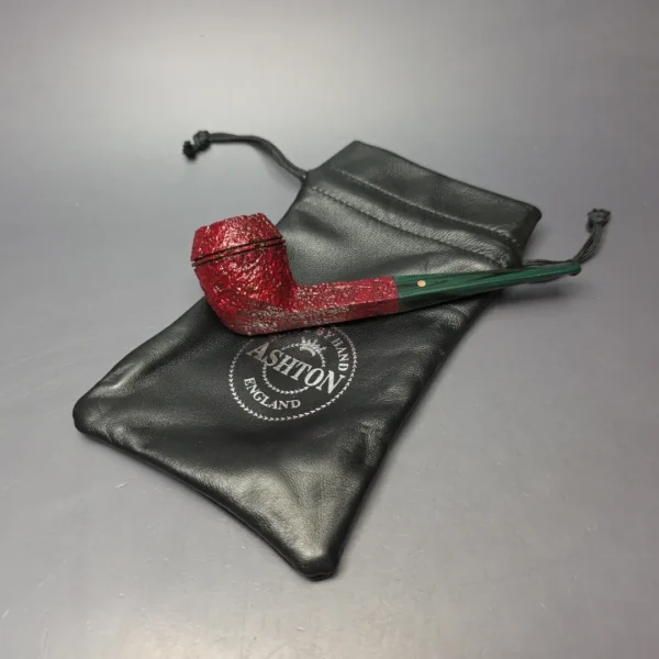 Ashton Brindle XX Sandblasted Bulldog Handmade Briar Pipe, New - Image 12