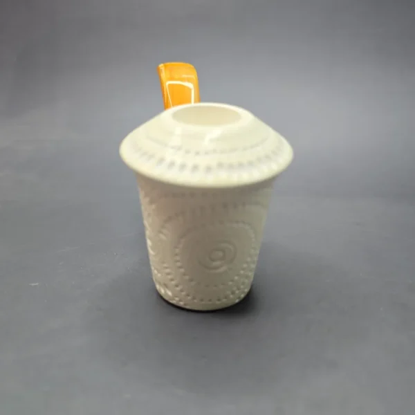 MBSD Meerschaum Silver Lattice Vase Reverse Calabash Block Meerschaum Pipe, New - Image 4