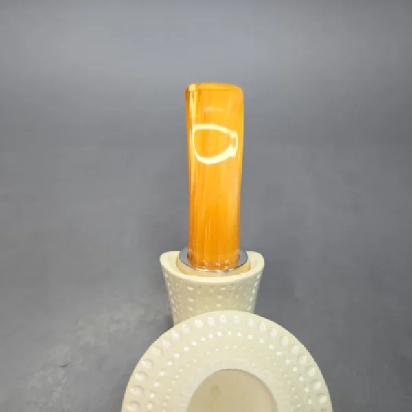 MBSD Meerschaum Silver Lattice Vase Reverse Calabash Block Meerschaum Pipe, New - Image 9