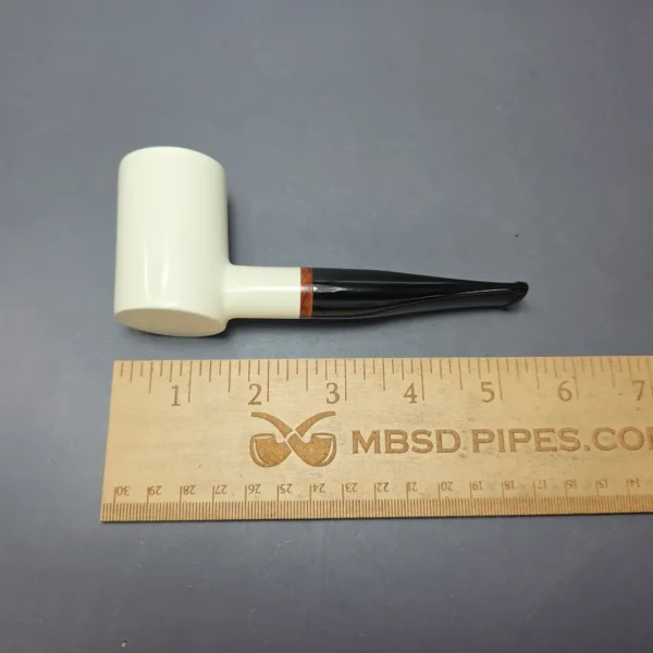 MBSD Meerschaum Deluxe Smooth Poker Block Meerschaum, Pipe Briar-Mortise, New - Image 6