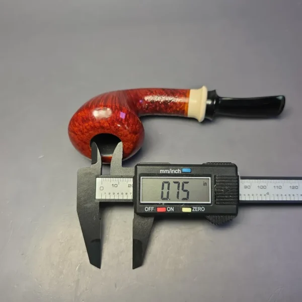 Sebastian Heck Partially Sandblasted Rhodesian w/ Ivorite Handmade Briar Pipe, New - Image 12