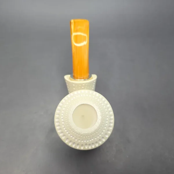 MBSD Meerschaum Silver Lattice Vase Reverse Calabash Block Meerschaum Pipe, New - Image 10