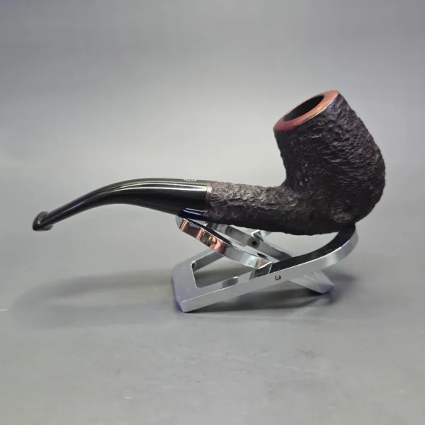 James Upshall Bark Group 6 Partially Rusticated Stack Brandy Estate Briar Pipe, Unsmoked - Image 4