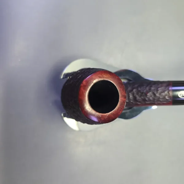 James Upshall Bark Group 6 Partially Rusticated Stack Brandy Estate Briar Pipe, Unsmoked - Image 6