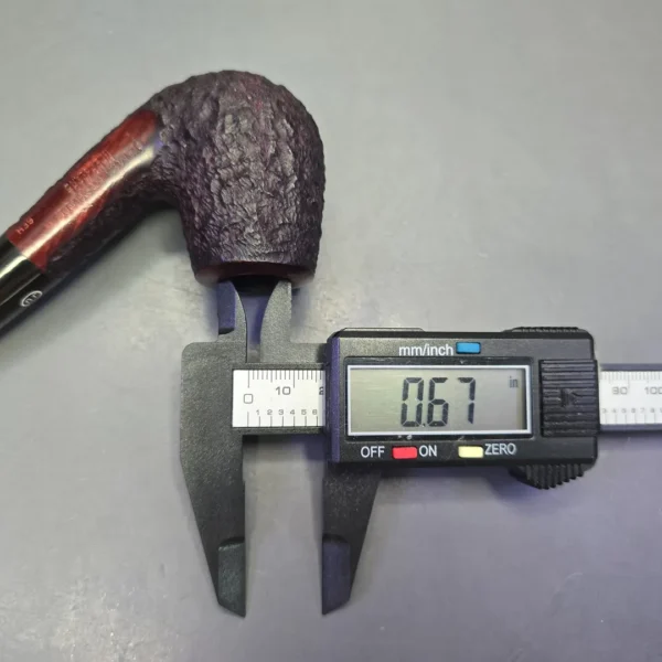 James Upshall Bark Group 6 Partially Rusticated Stack Brandy Estate Briar Pipe, Unsmoked - Image 12