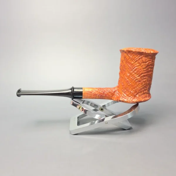 Nate King Natural Sandblasted "Eastwood" Stack Handmade Briar Pipe, New - Image 4