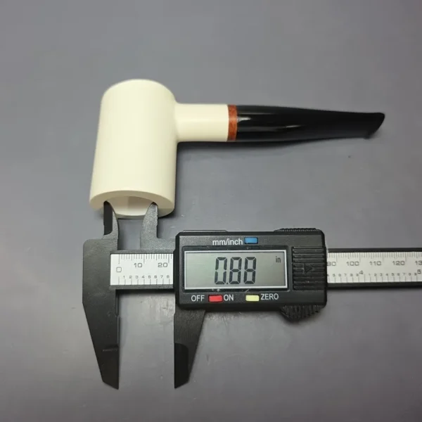 MBSD Meerschaum Deluxe Smooth Poker Block Meerschaum, Pipe Briar-Mortise, New - Image 7