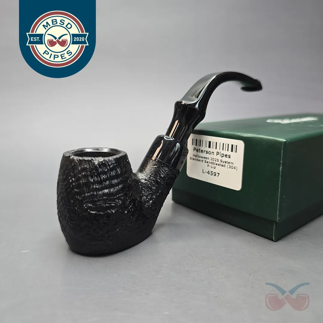 Peterson 2025 Halloween Pipe 304 Sandblasted Oom Paul Briar Pipe, New