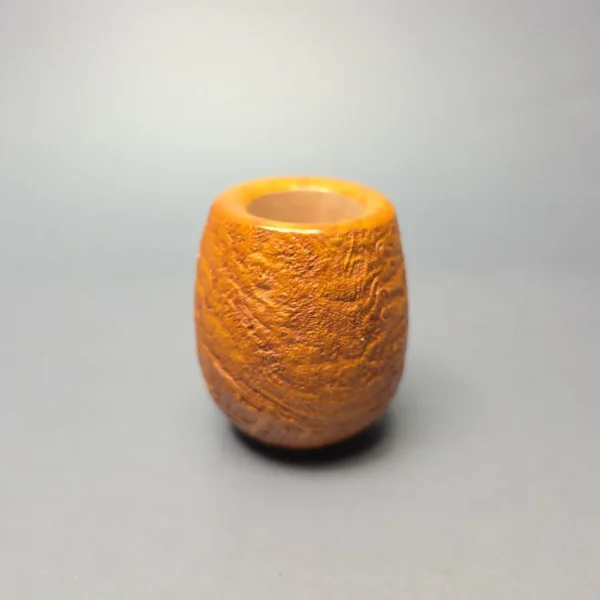 Buckeye Hand Made Tan Sandblasted Brandy Briar Pipe, New - Image 3