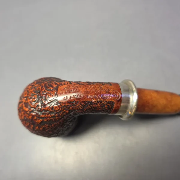 Ser Jacopo Pre-1994 Nauta S1 Sandblasted Bent Billiard w/ Silver & Briar Estate Briar Pipe, Italian Estates - Image 7