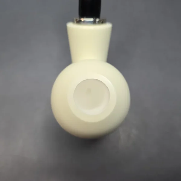 MBSD Meerschaum Silver Smooth Acorn Reverse Calabash Block Meerschaum Pipe, New - Image 7