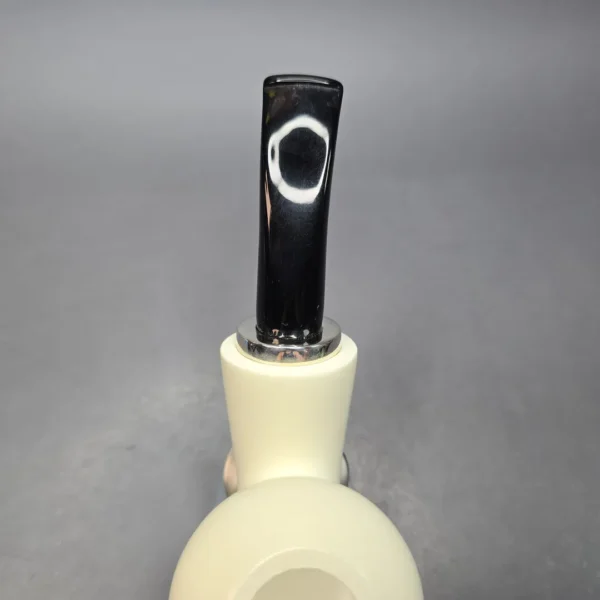 MBSD Meerschaum Silver Smooth Acorn Reverse Calabash Block Meerschaum Pipe, New - Image 8
