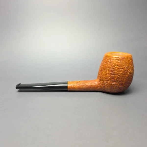 Buckeye Hand Made Tan Sandblasted Brandy Briar Pipe, New - Image 4