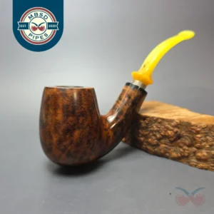 Nording Giant Classic B Smooth Bent Billiard w/ Silver Estate Briar Pipe, Unsmoked