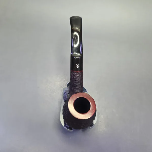 James Upshall Bark Group 6 Partially Rusticated Bent Billiard Estate Briar Pipe, Unsmoked - Image 7