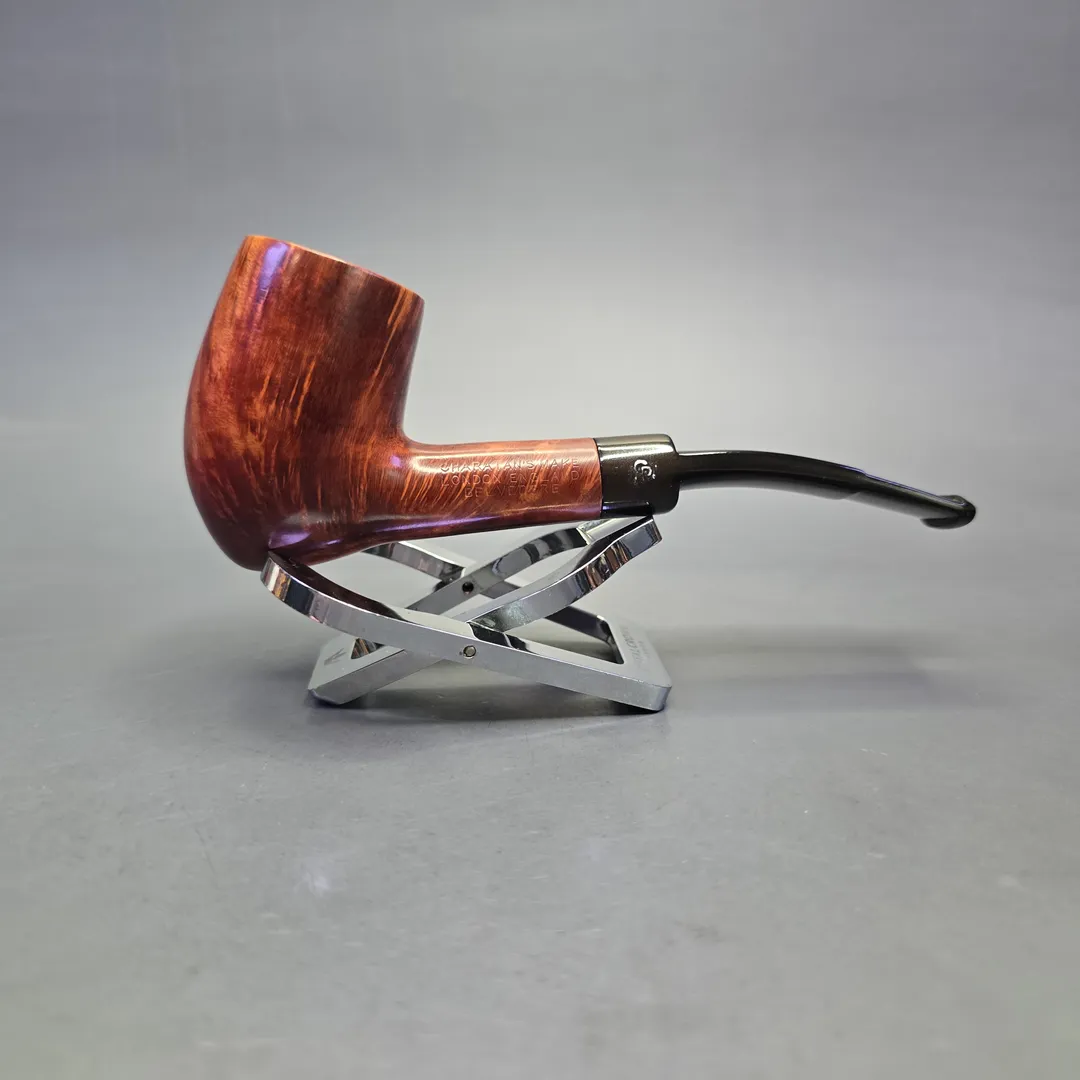 Charatan's Make Belvedere 318DC Smooth Bent Billiard Estate Briar Pipe, English Estates - Image 2