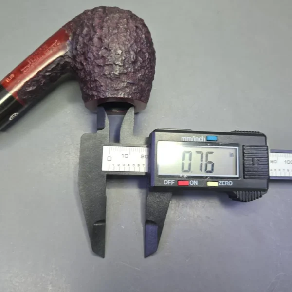 James Upshall Bark Group 6 Partially Rusticated Bent Billiard Estate Briar Pipe, Unsmoked - Image 11