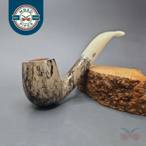 Chacom Atlas Taupe 43 Smooth Bent Billiard Estate Briar Pipe, Unsmoked